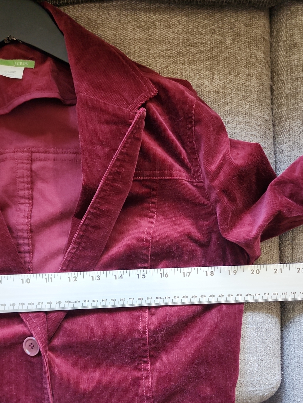 J. Crew Burgundy Velvet Blazer Women's Single Button Tailored Jacket - Picture 5 of 8